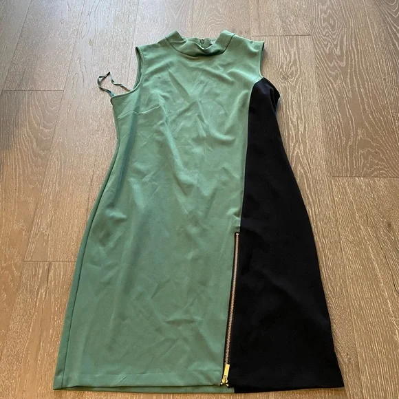 Sharagano New York green and black shift dress Sharagano New York green and black shift dress